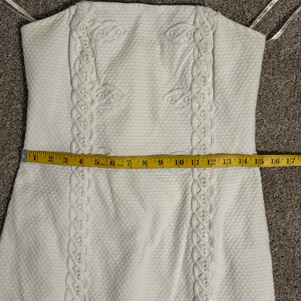LILLY PULITZER Elegant White Embroidered Lace Dress Women’s Size S - Picture 5 of 16